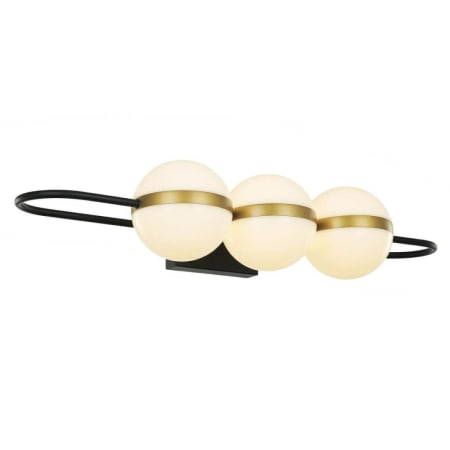 A large image of the Alora Lighting WV302003 Matte Black / Brushed Gold