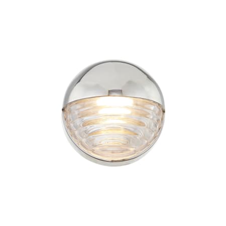 A large image of the Alora Lighting WV330106CR Polished Nickel / Ribbed Glass