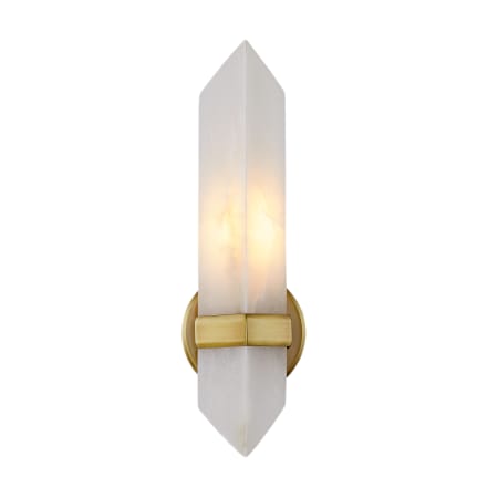 A large image of the Alora Lighting WV334105AR Vintage Brass / Alabaster