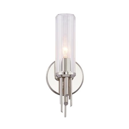 A large image of the Alora Lighting WV335103CR Polished Nickel / Ribbed Glass