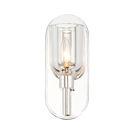 A large image of the Alora Lighting WV338101CC Clear Crystal / Polished Nickel