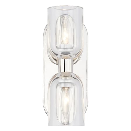 A large image of the Alora Lighting WV338902CC Clear Crystal / Polished Nickel