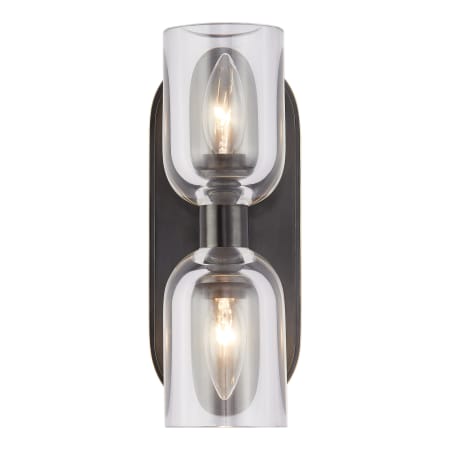 A large image of the Alora Lighting WV338902CC Clear Crystal / Urban Bronze