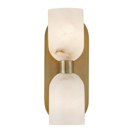 A large image of the Alora Lighting WV338902AR Vintage Brass / Alabaster