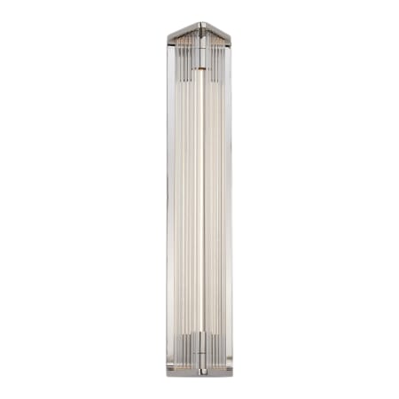 A large image of the Alora Lighting WV339123CR Polished Nickel / Ribbed Glass