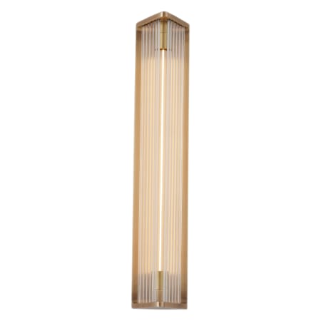 A large image of the Alora Lighting WV339123CR Ribbed Glass / Vintage Brass