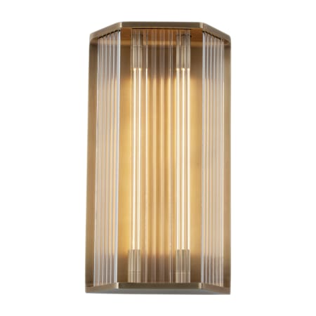 A large image of the Alora Lighting WV339216CR Ribbed Glass / Vintage Brass