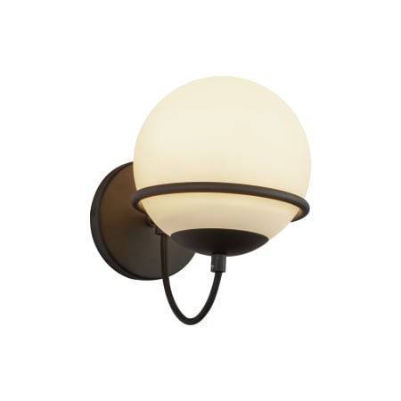 A large image of the Alora Lighting WV458107 Matte Black / Opal Glass