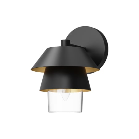 A large image of the Alora Lighting WV475106 Matte Black / Clear Glass