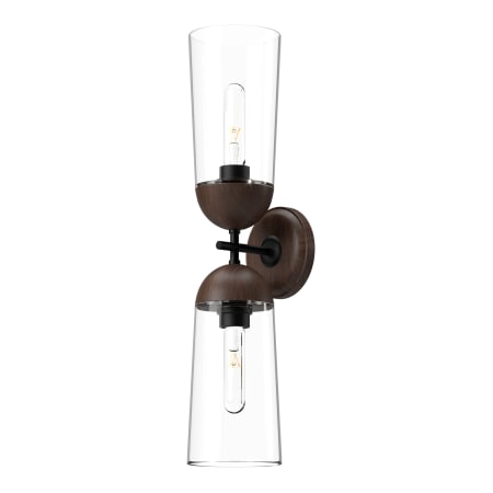 A large image of the Alora Lighting WV542226 Matte Black / Walnut