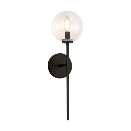 A large image of the Alora Lighting WV549101 Matte Black / Clear Glass
