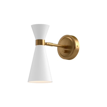A large image of the Alora Lighting WV574404 White / Aged Gold