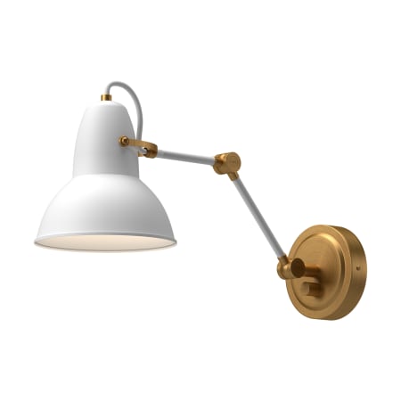 A large image of the Alora Lighting WV576027 White / Aged Gold