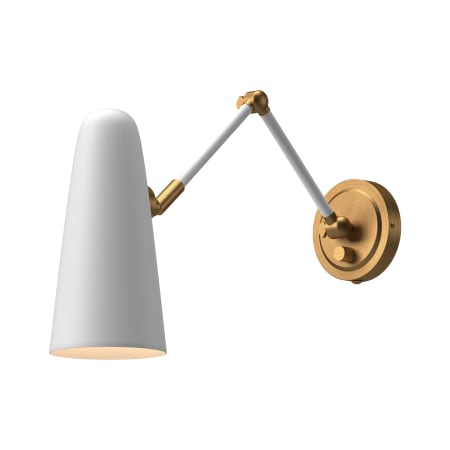 A large image of the Alora Lighting WV578925 White / Aged Gold