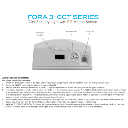 A large image of the American Lighting FL2-3CCT Motion Sensor Adjustment