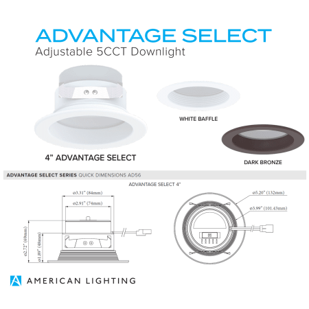 A large image of the American Lighting AD4-5CCT American Lighting Advantage Select Downlight