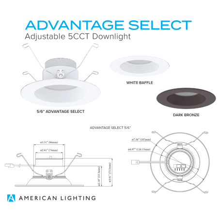 A large image of the American Lighting AD56-5CCT American Lighting Advantage Select Downlight