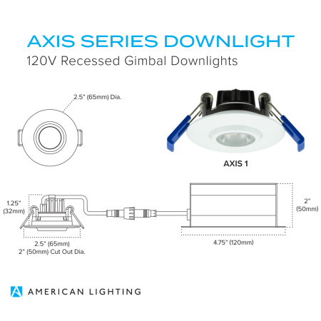 A large image of the American Lighting A1-27 American Lighting Axis 1 Downlight