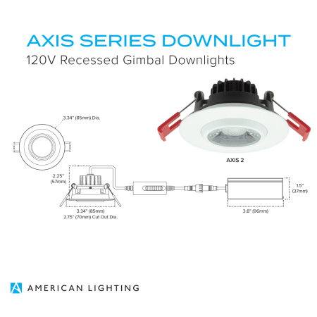 A large image of the American Lighting A2-5CCT American Lighting Axis 2 Downlight