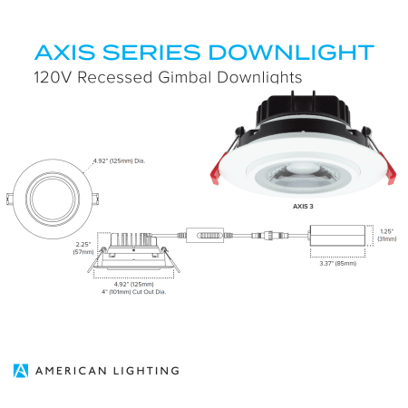 A large image of the American Lighting A3-5CCT American Lighting Axis 2 Downlight