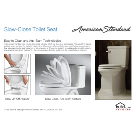 American Standard 2988 101 020 White Cadet 3 Round Front Two Piece Toilet With Concealed Trapway Everclean Surface Powerwash Rim And Right Height Bowl Includes Seat Faucetdirect Com - American Standard Slow Close Toilet Seat Adjustment