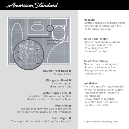 A large image of the American Standard 207AA.104CP Know Your Space