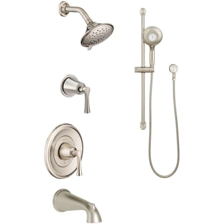 estate standard american spectra shower brushed 1ca system balanced pressure head slide hand arm faucet tub nickel spout valve trim