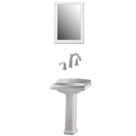 A large image of the American Standard Portsmouth Powder Room White/Polished Chrome