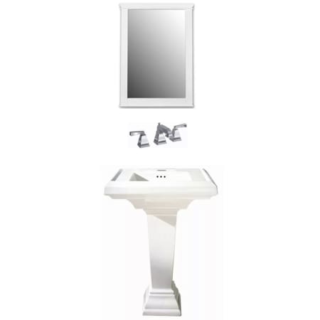 A large image of the American Standard Town Square Powder Room White/Polished Chrome