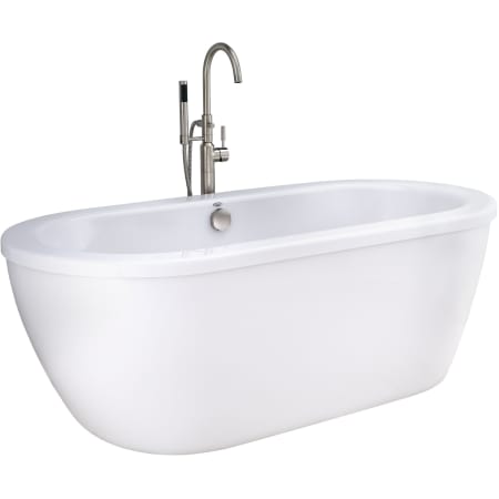 A large image of the American Standard 2764.014M202 Arctic White with Satin Nickel Drain