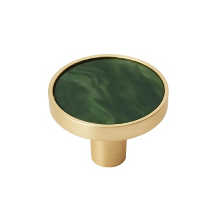 A large image of the Amerock 2PK36971 Gold / Emerald Green