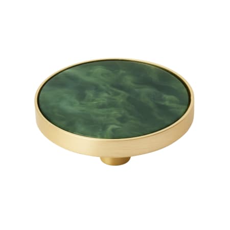 A large image of the Amerock 2PK36972 Gold / Emerald Green