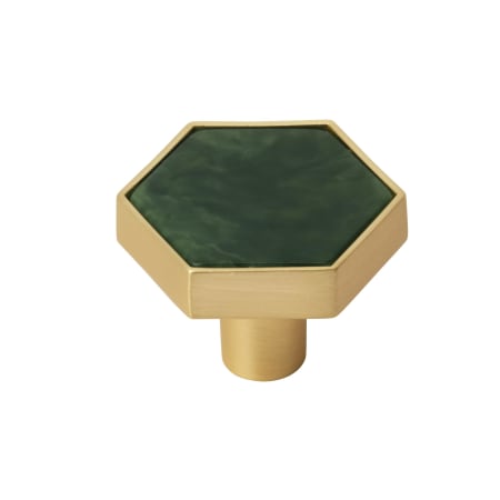 A large image of the Amerock 2PK36973 Gold / Emerald Green