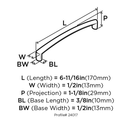 A large image of the Amerock BP24017 Amerock-BP24017-Dimensions of Angle View