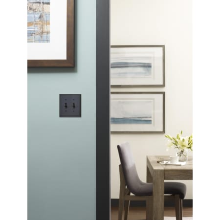 A large image of the Amerock BP36515 Amerock-BP36515-Black Bronze in Doorway