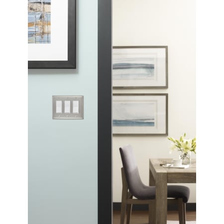 A large image of the Amerock BP36520 Amerock-BP36520-Satin Nickel on Doorway