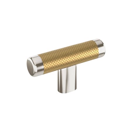 A large image of the Amerock BP36556 Polished Nickel / Champagne Bronze