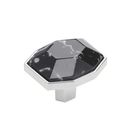 A large image of the Amerock BP36638 Marble Black / Polished Chrome