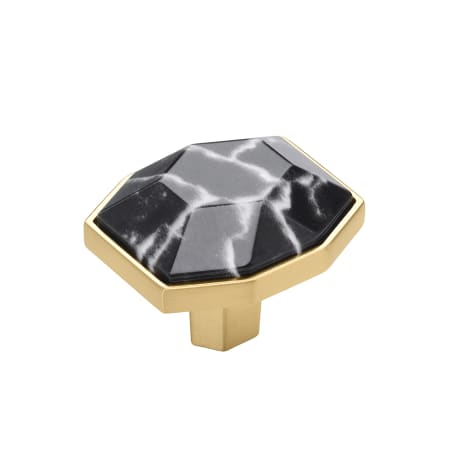 A large image of the Amerock BP36638 Marble Black / Champagne Bronze