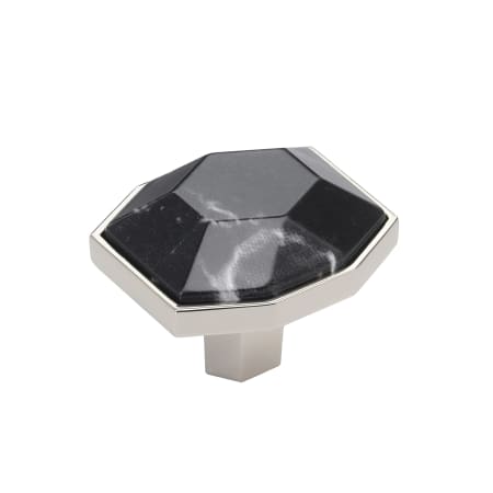 A large image of the Amerock BP36638 Marble Black / Polished Nickel