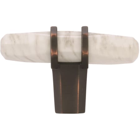 A large image of the Amerock BP36647 Marble White / Oil Rubbed Bronze
