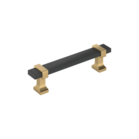 A large image of the Amerock BP36681 Brushed Matte Black / Champagne Bronze