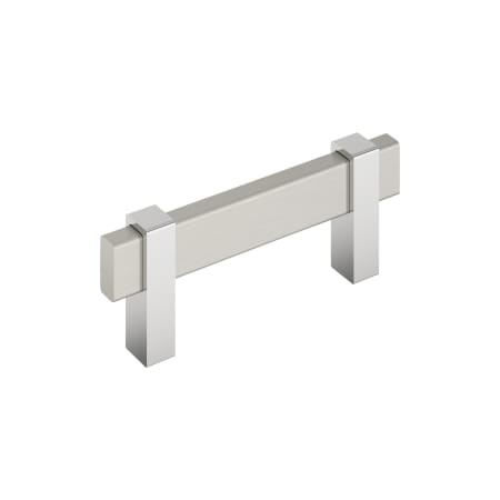 A large image of the Amerock BP36722 Satin Nickel / Polished Chrome