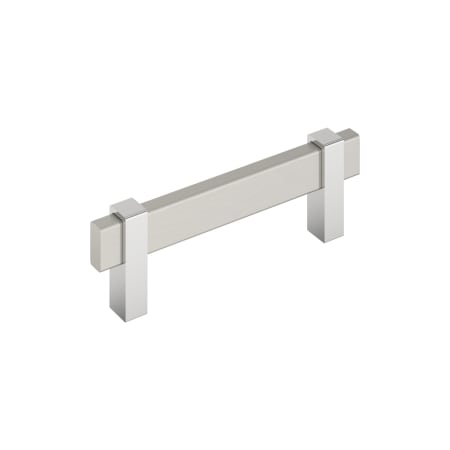 A large image of the Amerock BP36723 Satin Nickel / Polished Chrome