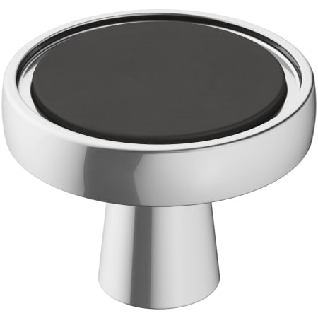 A large image of the Amerock BP36857 Matte Black / Polished Chrome