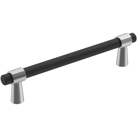 A large image of the Amerock BP36859 Matte Black / Polished Chrome