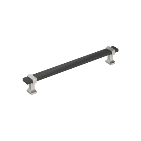 A large image of the Amerock BP37081 Brushed Matte Black / Satin Nickel