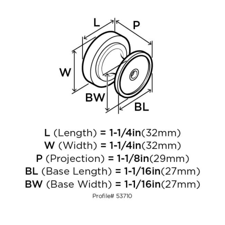 A large image of the Amerock BP53710 Amerock-BP53710-Dimensions of Back View