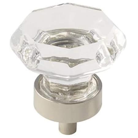 A large image of the Amerock BP55268 Clear Glass / Polished Nickel