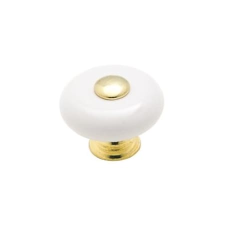 A large image of the Amerock 69228 White/Bright Brass